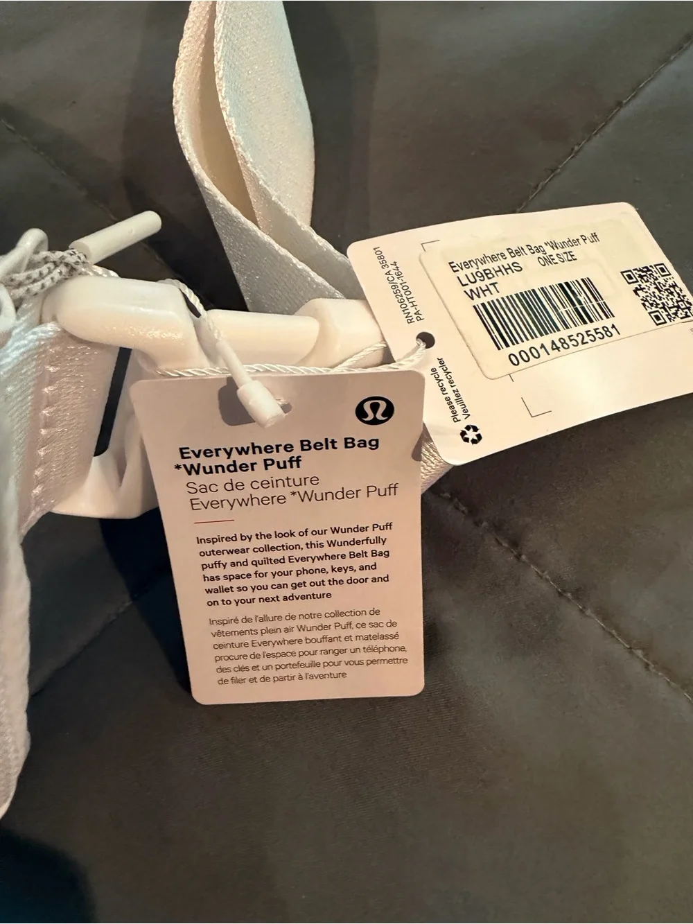 lululemon athletica white Quilted Everywhere Belt Bag